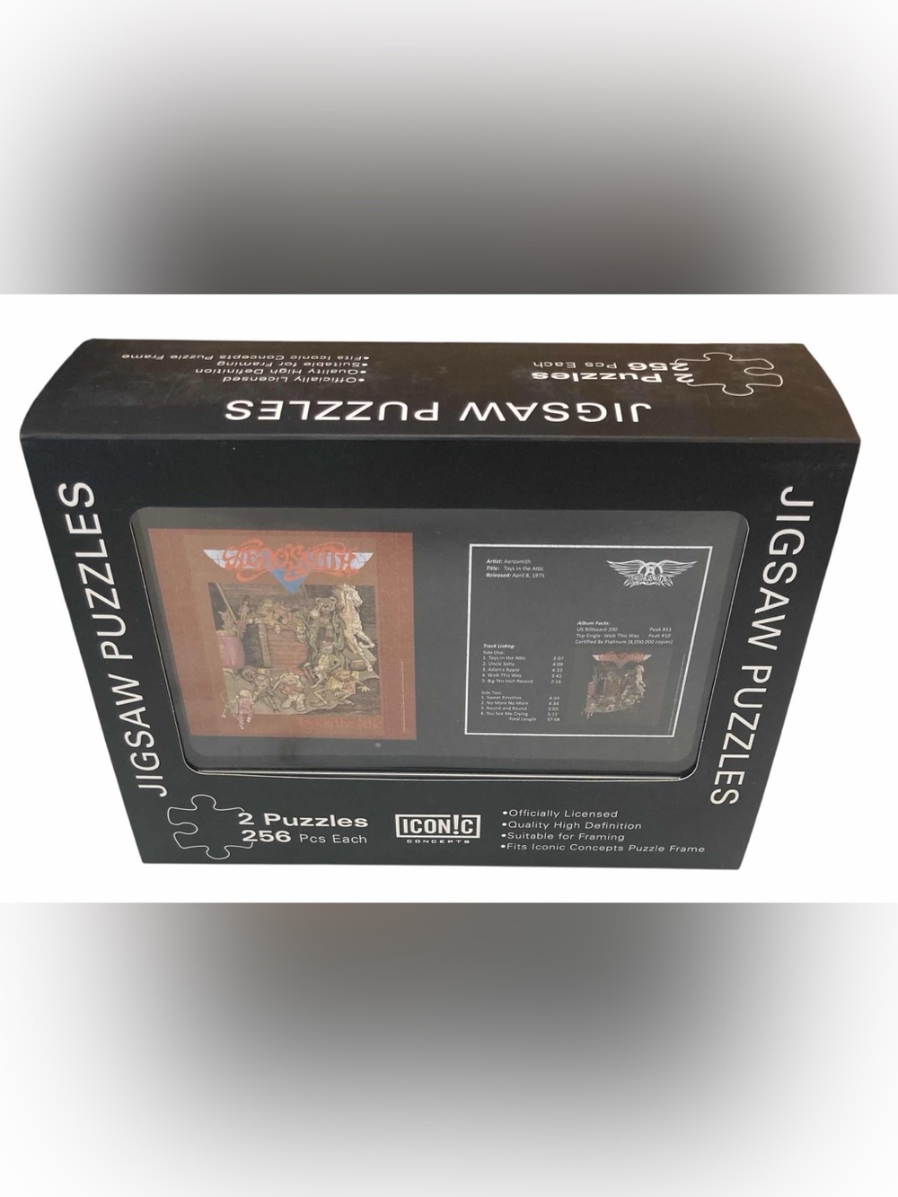 Iconic Concepts Men's Black Jigsaw Puzzle Box - Aerosmith Artwork